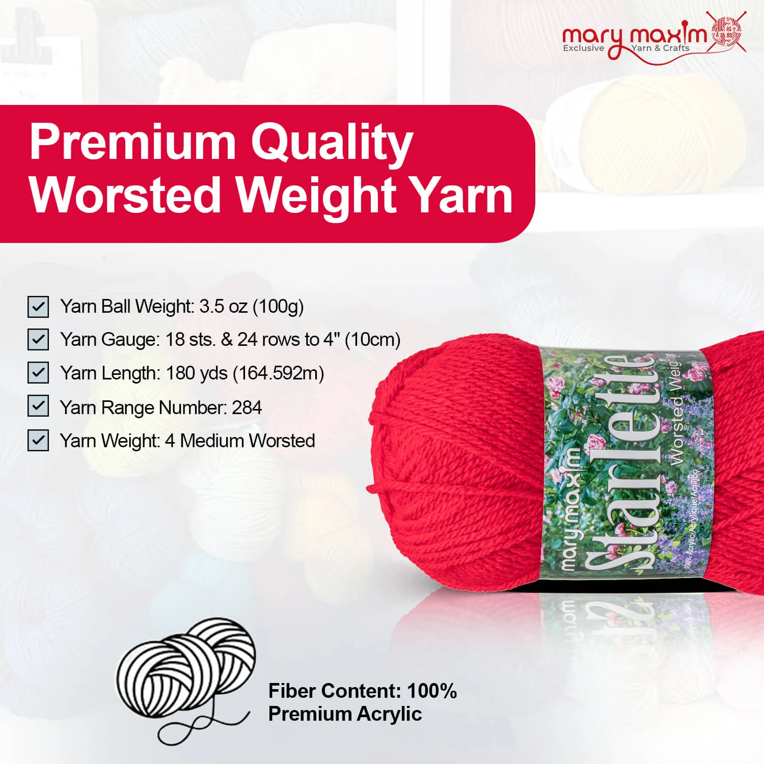 Mary Maxim Starlette Yarn - Image 123