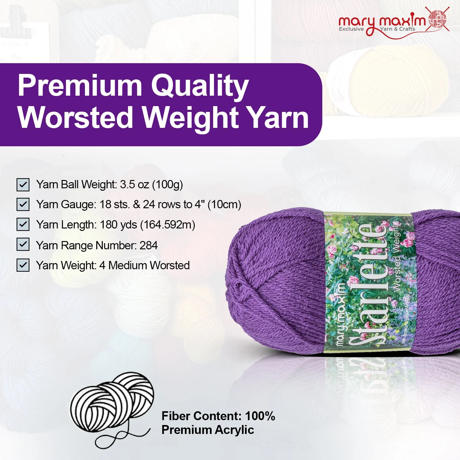 Mary Maxim Starlette Yarn - Image 128