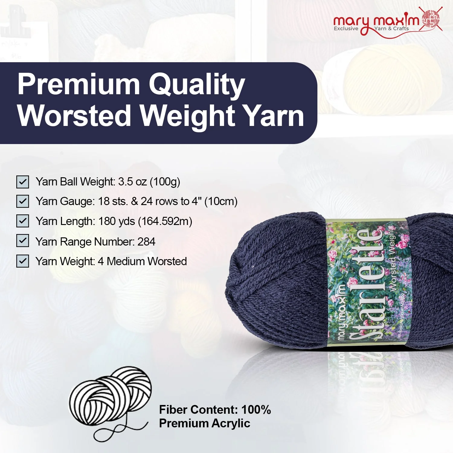 Mary Maxim Starlette Yarn - Image 138
