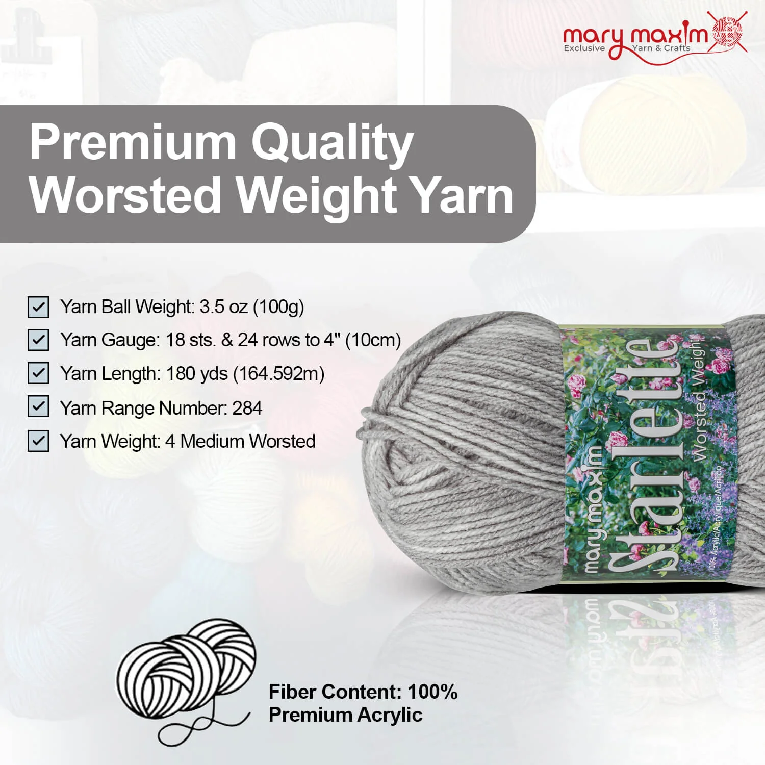 Mary Maxim Starlette Yarn - Image 157