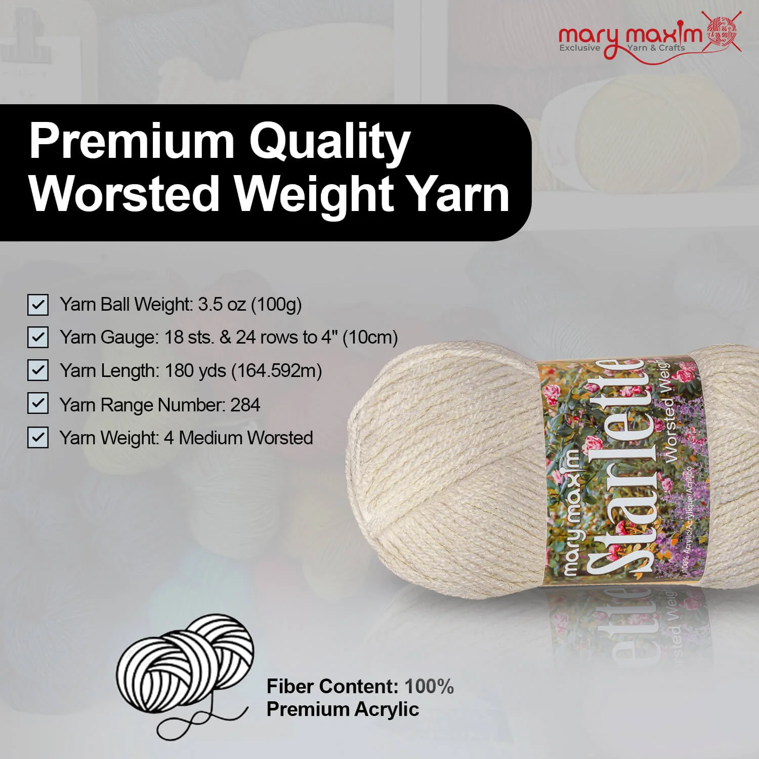 Mary Maxim Starlette Yarn - Image 163