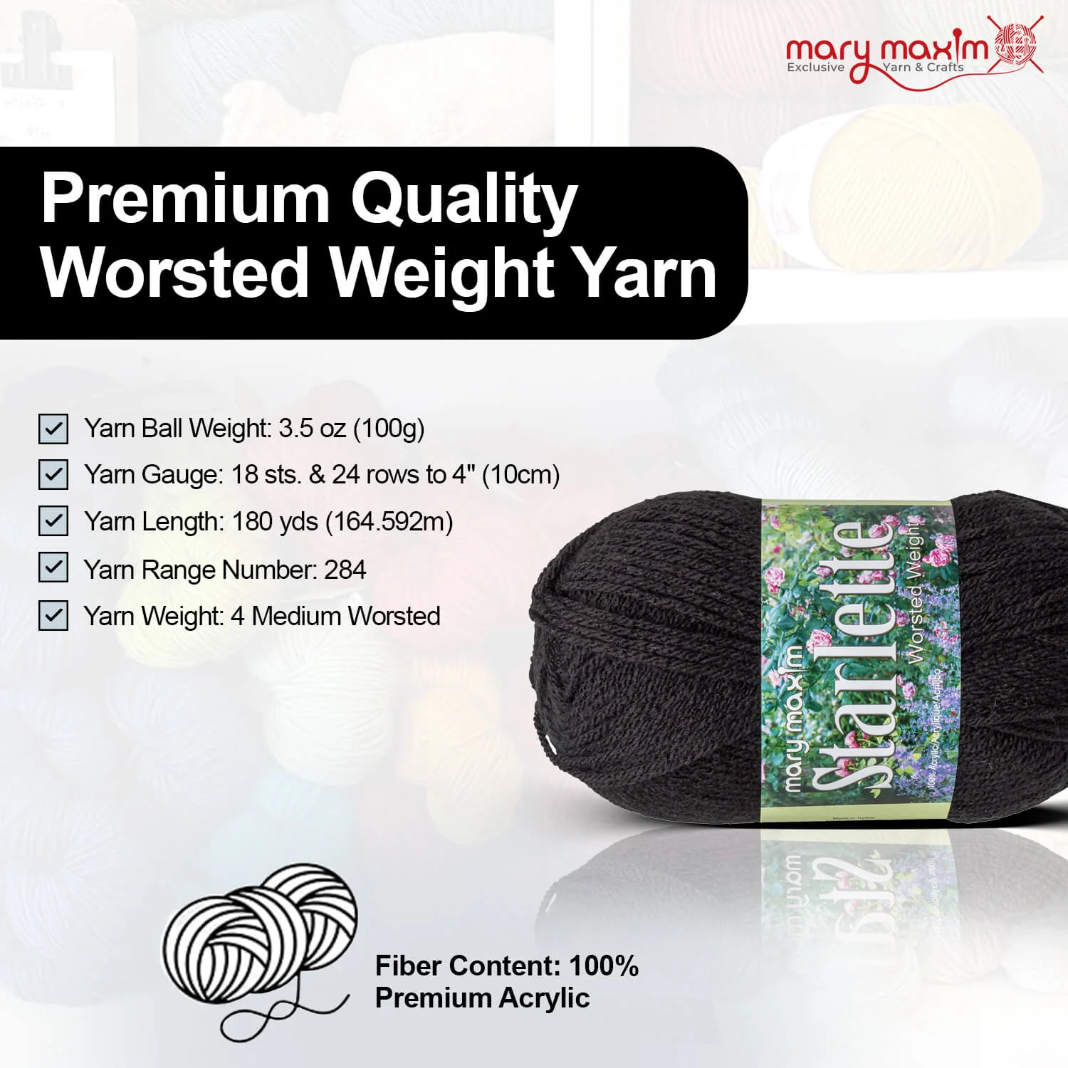 Mary Maxim Starlette Yarn - Image 168
