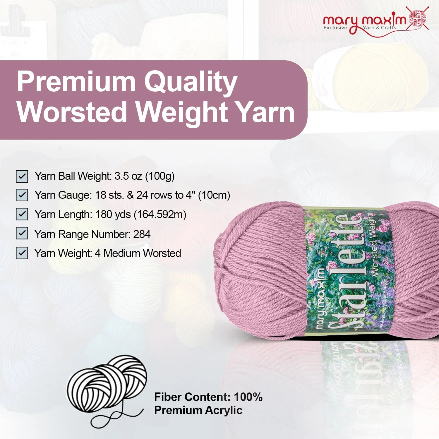 Mary Maxim Starlette Yarn - Image 179
