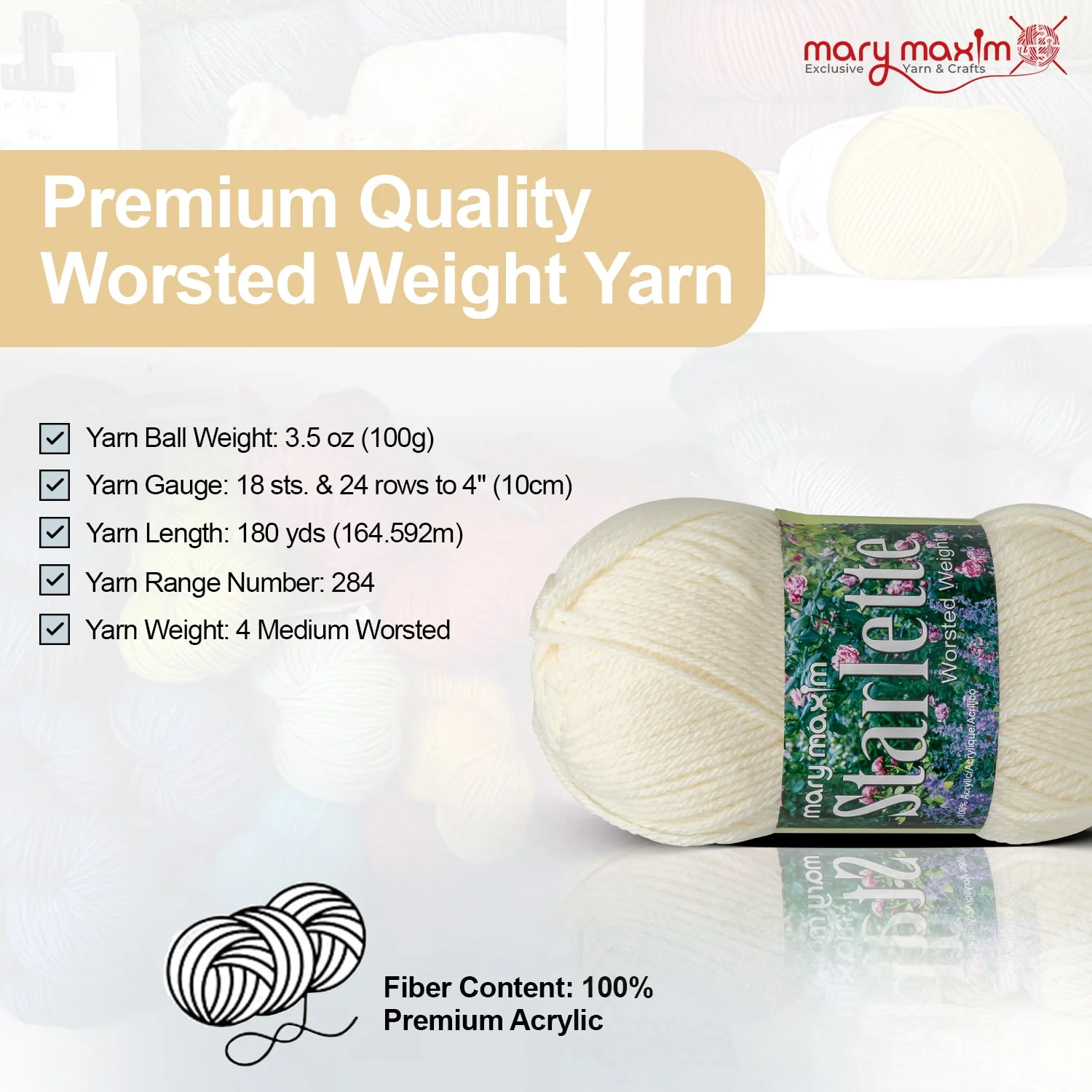 Mary Maxim Starlette Yarn - Image 182