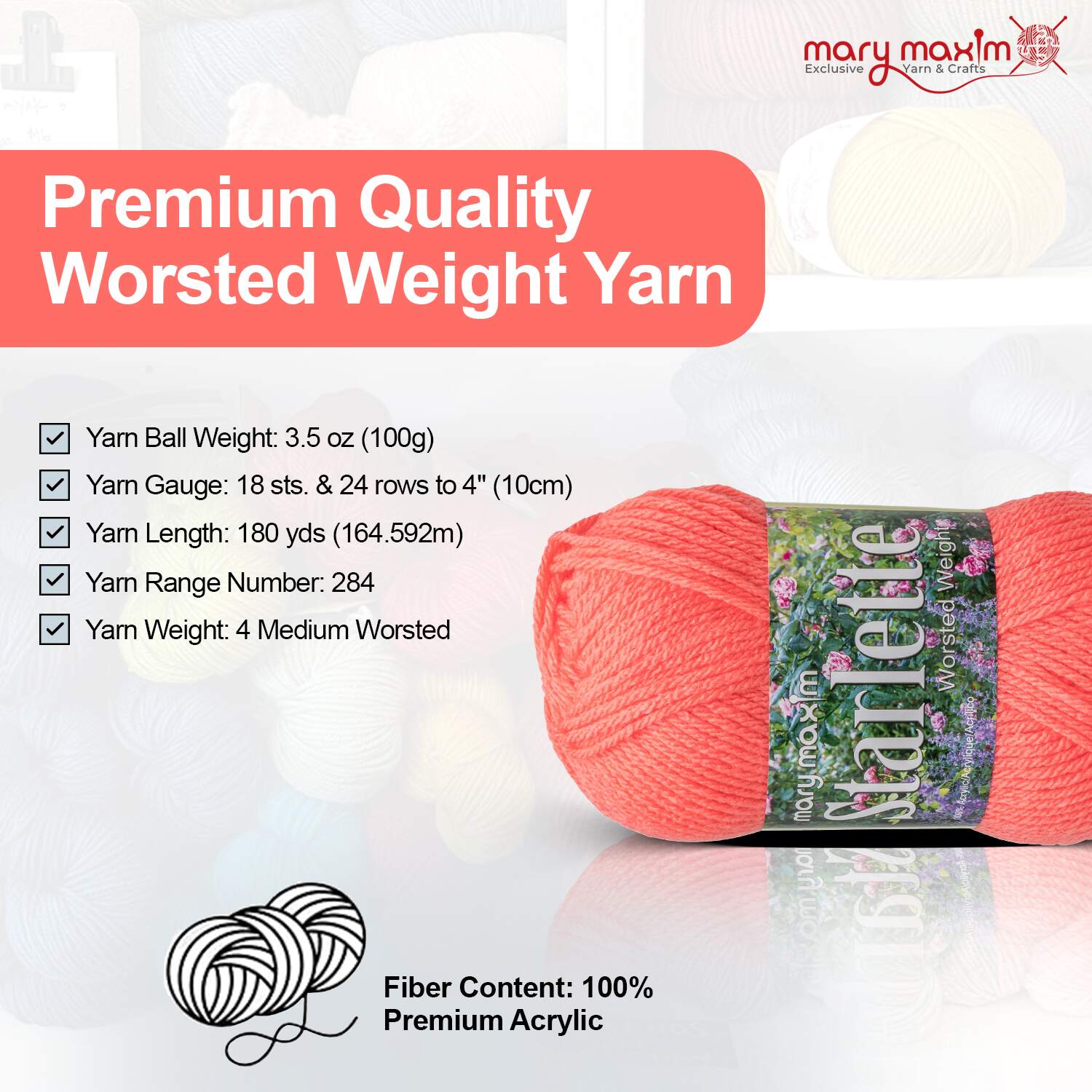 Mary Maxim Starlette Yarn - Image 192