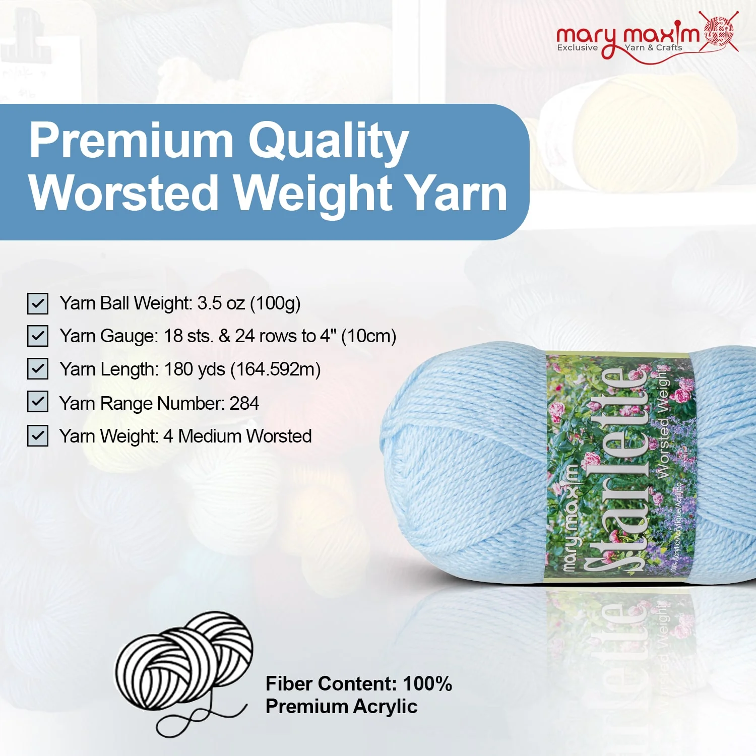 Mary Maxim Starlette Yarn - Image 202