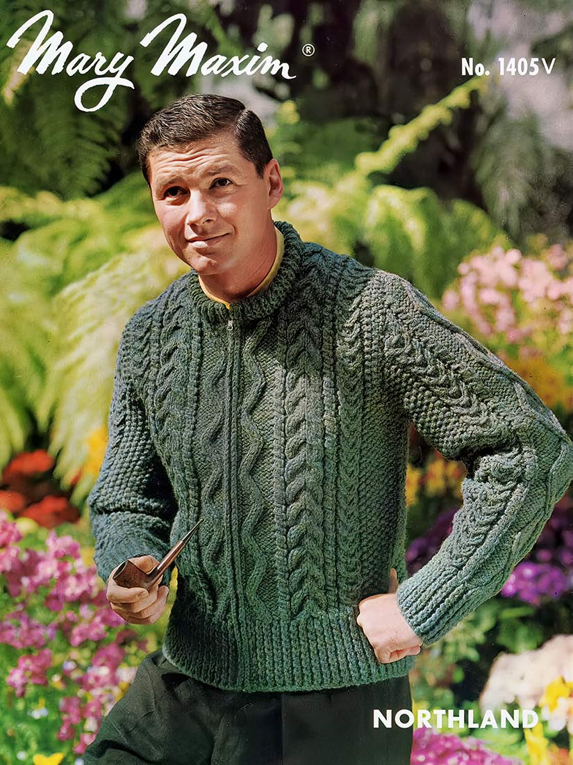 Men's Aran Cardigan or Pullover Pattern - Image 2