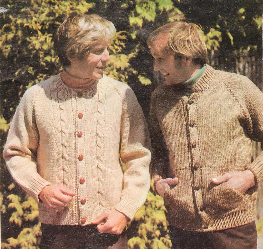 Men's Casual Cable Cardigan Pattern - Image 2