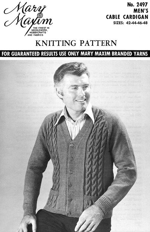 Men's Cable Cardigan Pattern - Image 2