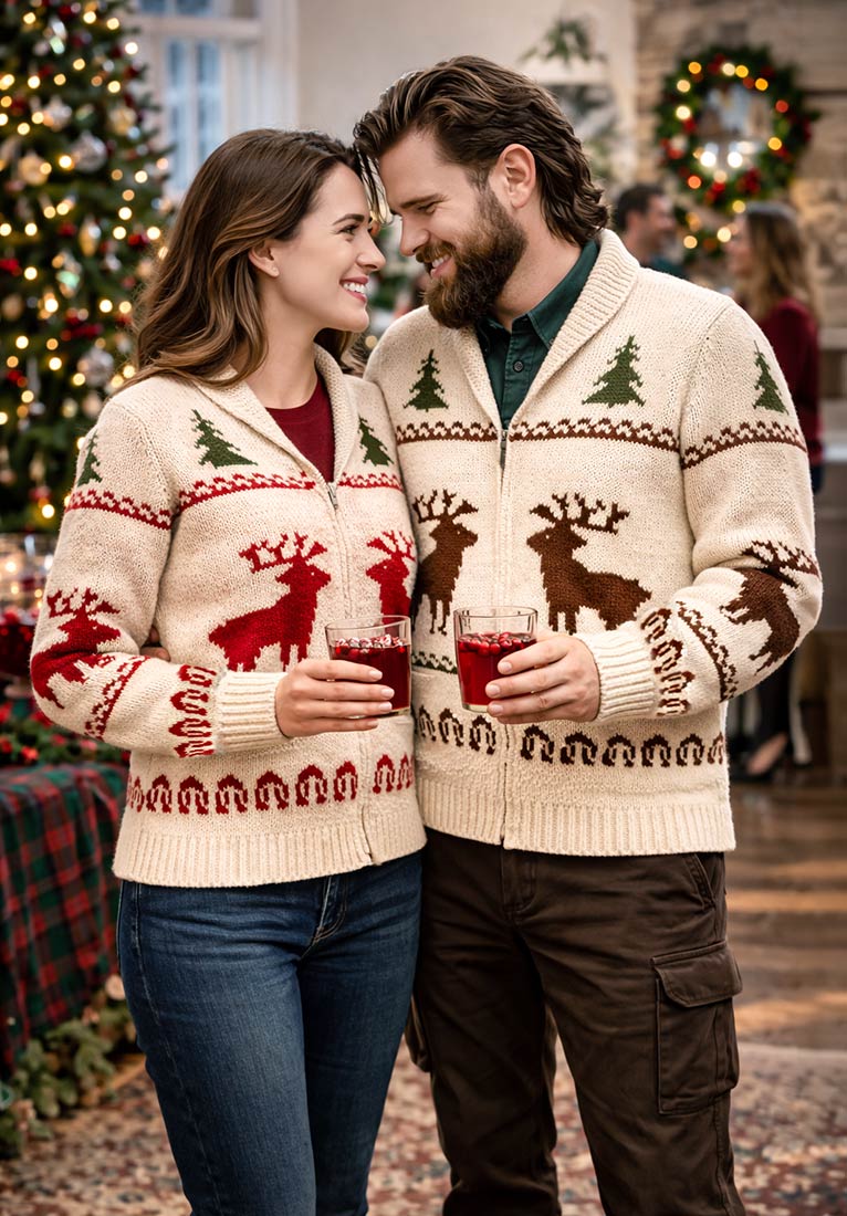 Reindeer Cardigan Pattern - Image 2
