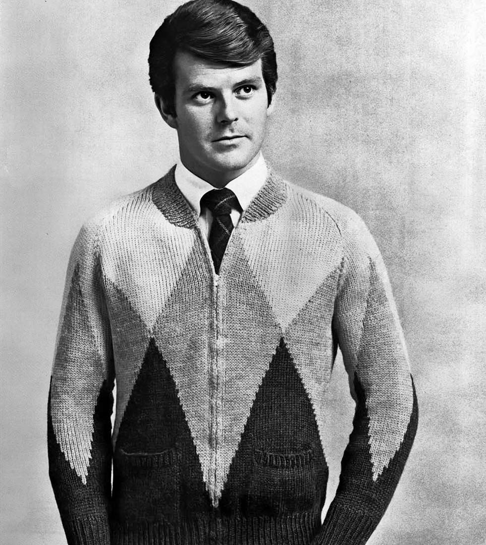 Harlequin Men's Cardigan Pattern - Image 2