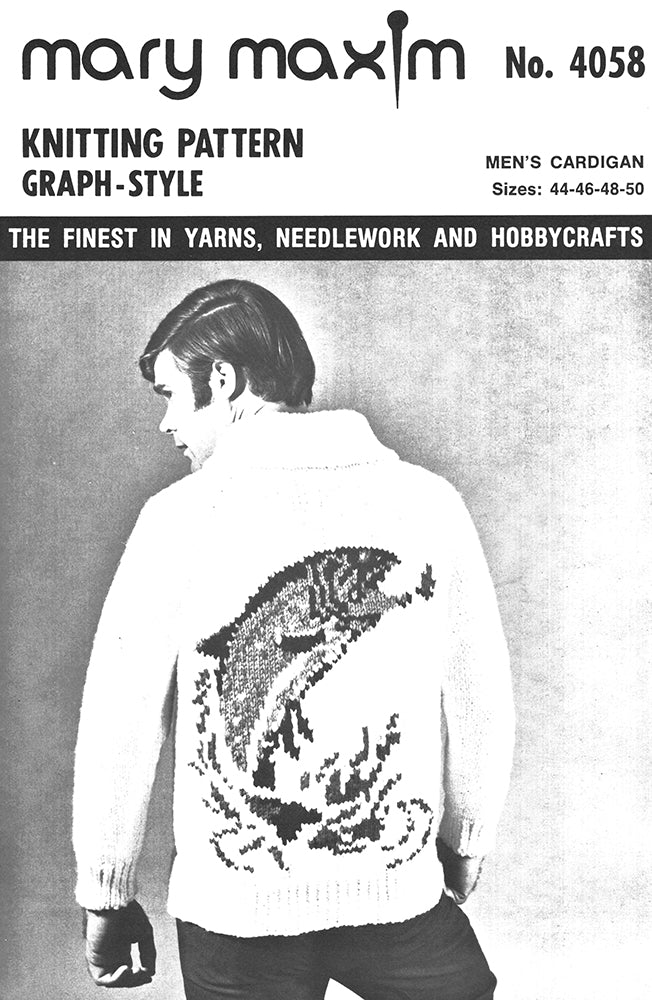 Men's Fish Cardigan Pattern - Image 2