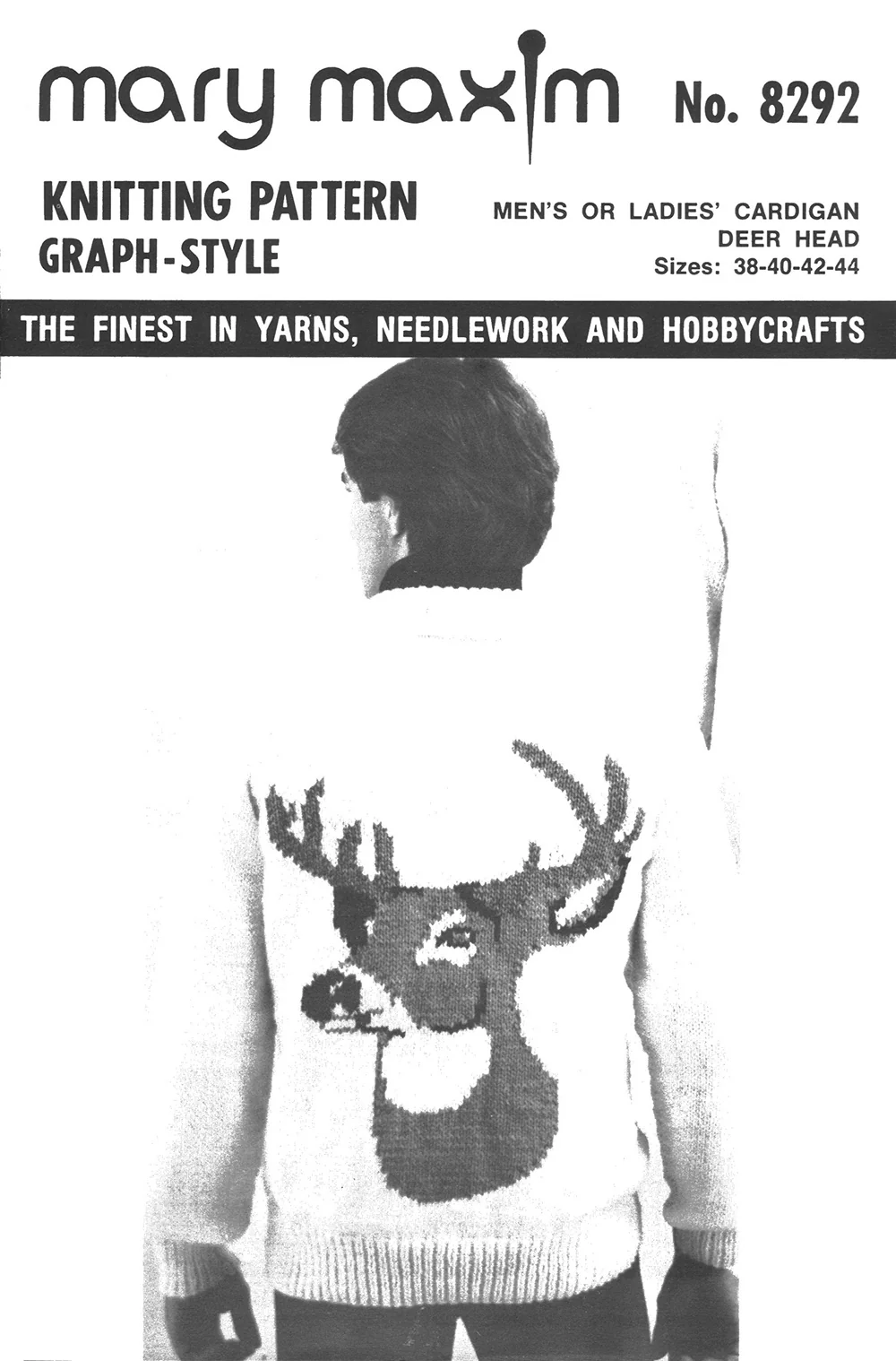Men's or Ladies' Cardigan - Deer head Pattern - Image 2