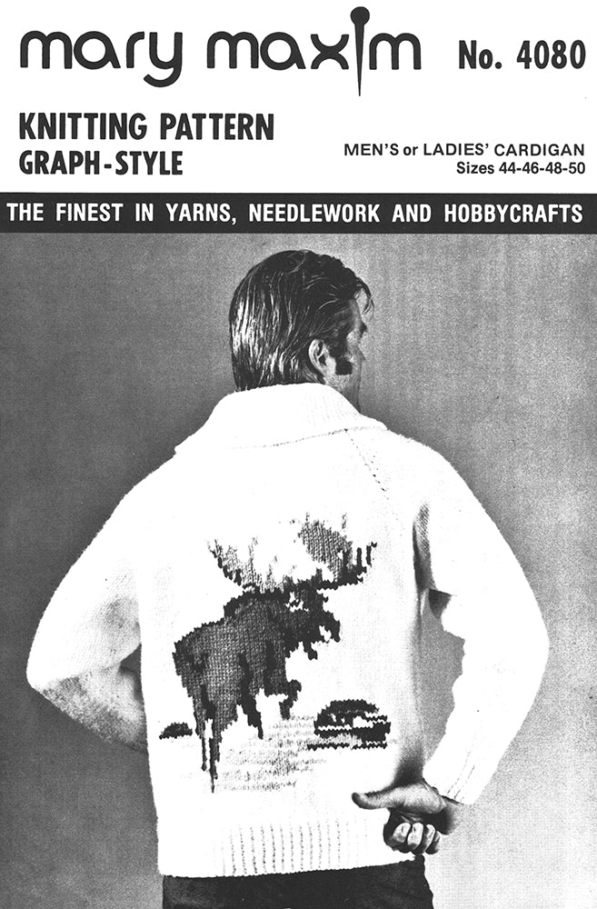 Men's or Ladies' Moose Cardigan Pattern - Image 3