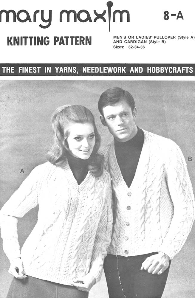 Men's Or Ladies' Pullover And Cardigan Pattern - Image 2