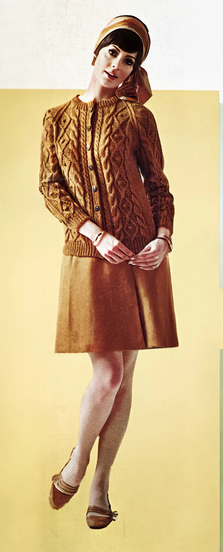 Men's or Ladies' Aran Fisherman Pullover & Ladies' Cardigan Pattern - Image 2