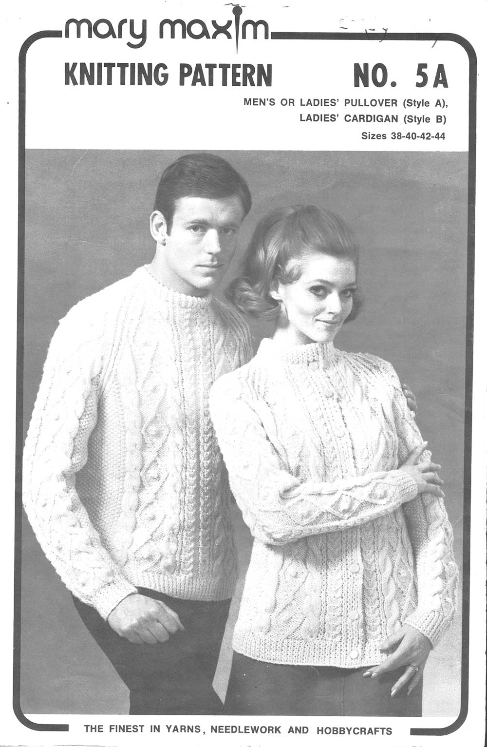 Men's or Ladies' Aran Fisherman Pullover & Ladies' Cardigan Pattern - Image 3