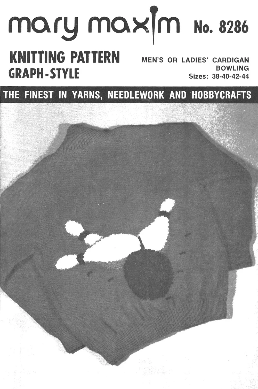 Men's or Ladies' Cardigan - Bowling Pattern - Image 2