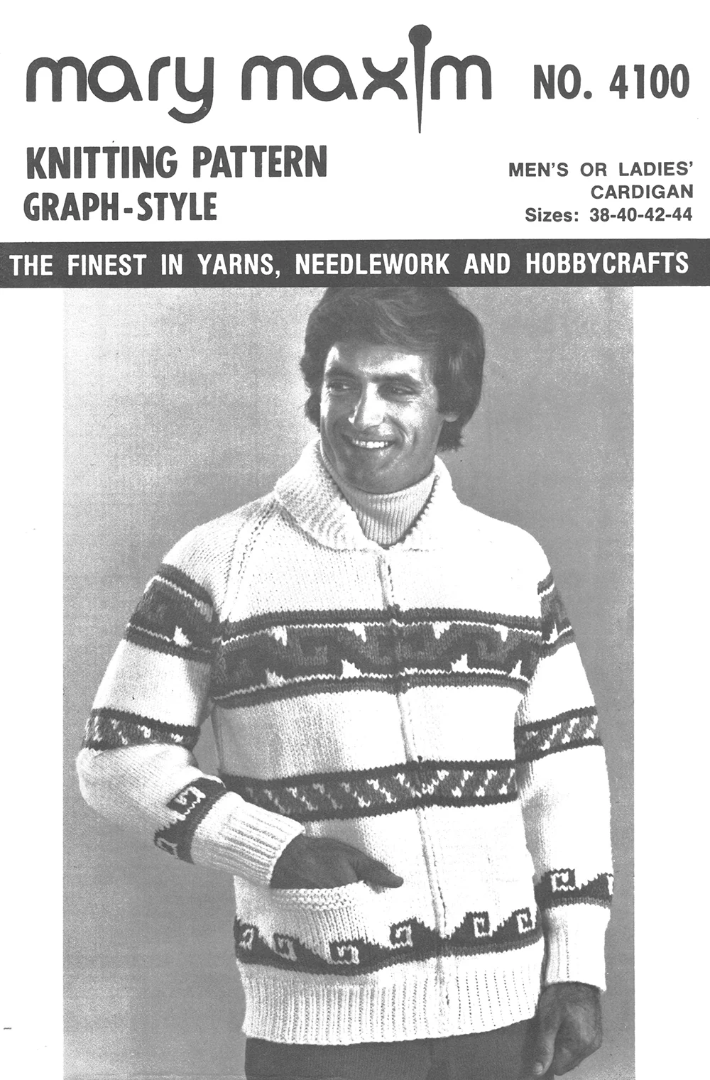 Men's or Ladies' Grecian Scroll Cardigan Pattern - Image 3