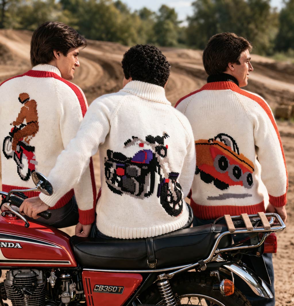 Men's or Ladies' Recreational Vehicle Cardigan Pattern