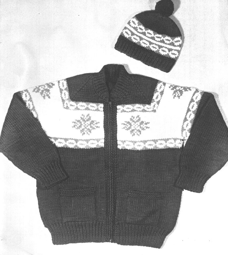 Men's or Ladies' Cardigan & Toque Pattern - Image 2