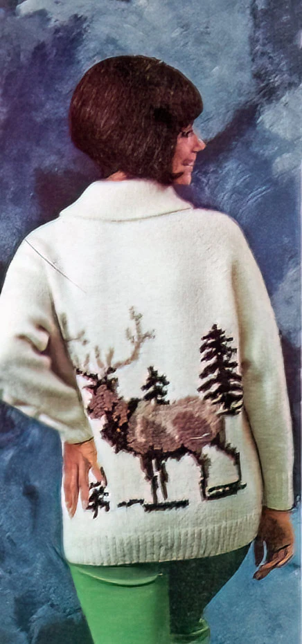 Men's Or Woman's Elk Cardigan Pattern