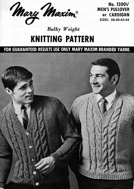 Men's Pullover or Cardigan Pattern - Image 2