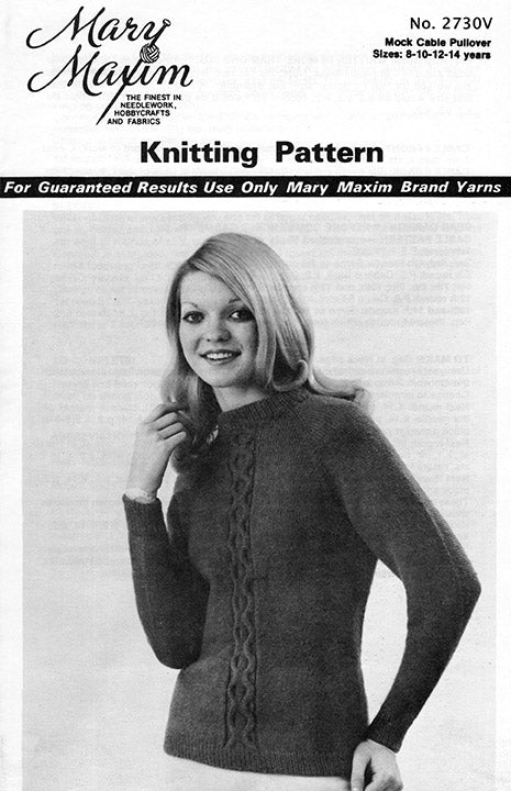 Mock Cable Pullover Pattern - Image 2