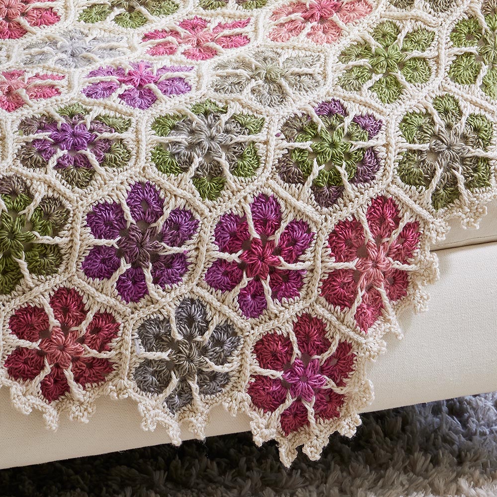 Modern Blanket of Flowers Afghan - Image 2