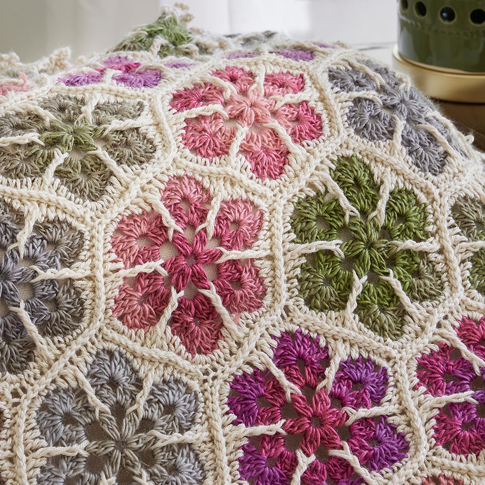 Modern Blanket of Flowers Afghan - Image 3