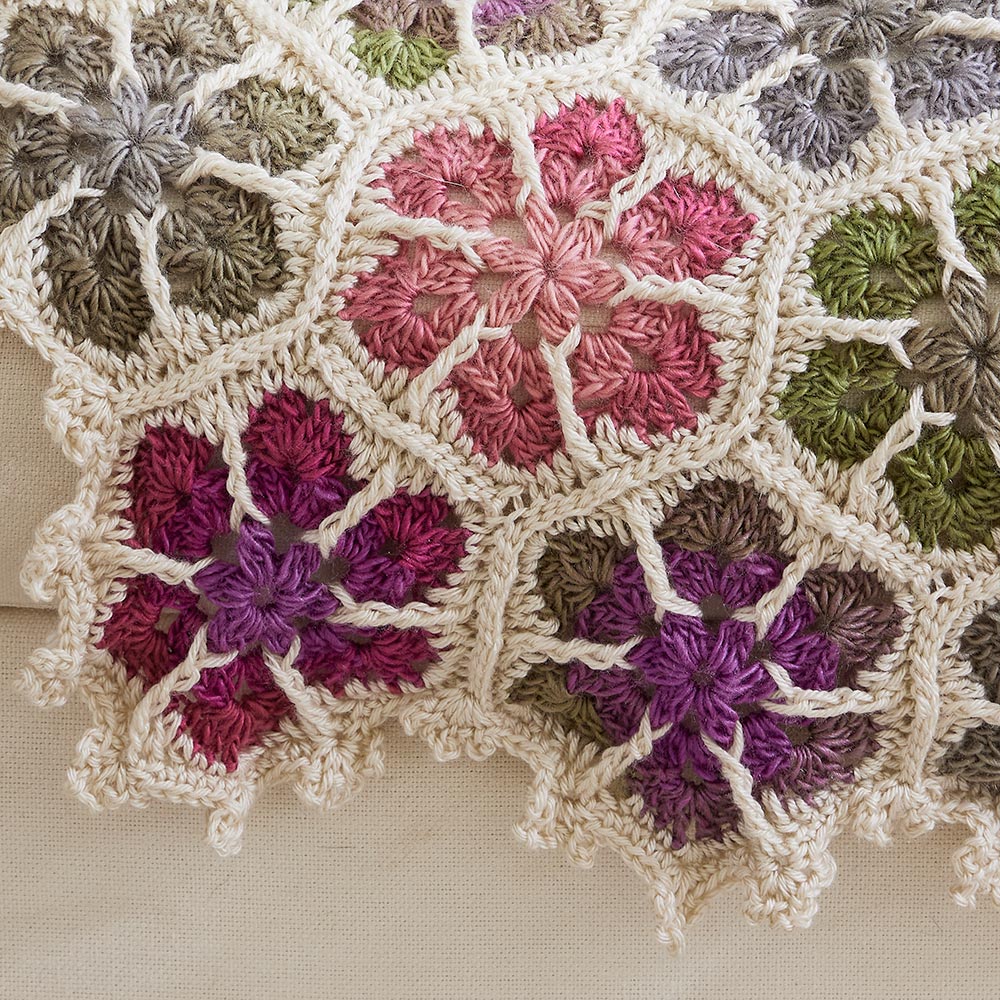 Modern Blanket of Flowers Afghan - Image 4