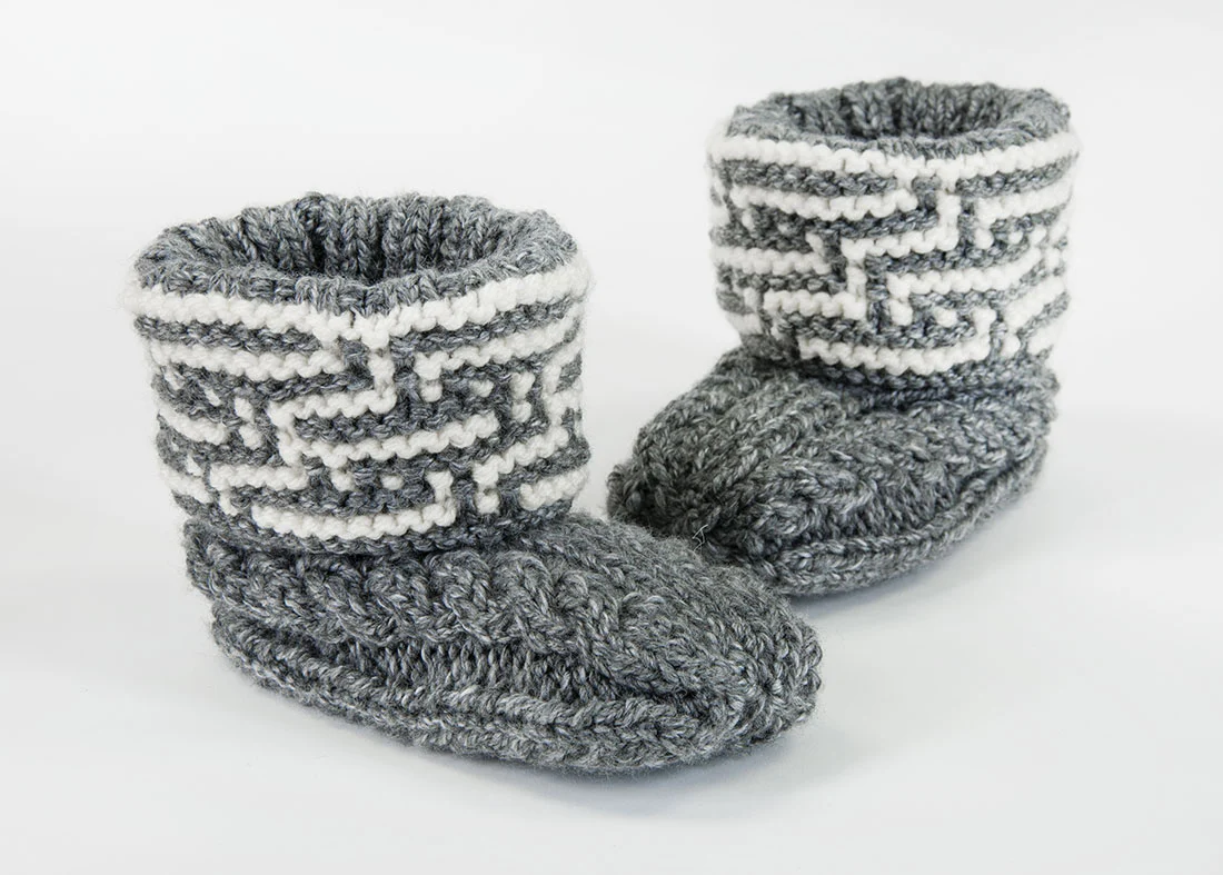 Mosaic Cabled Slippers Pattern - Image 2