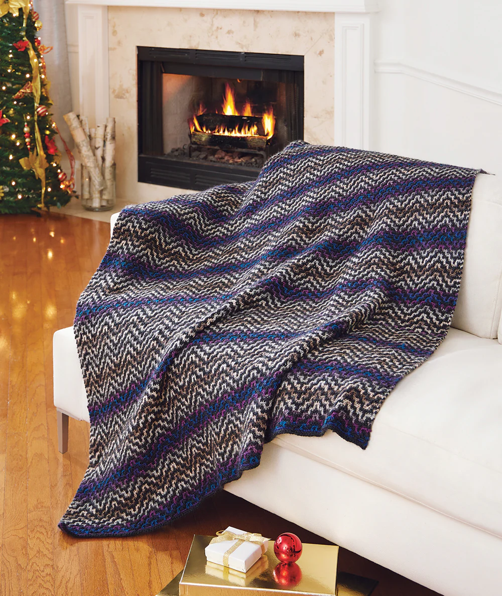 Mosaic Ripple Afghan - Image 2