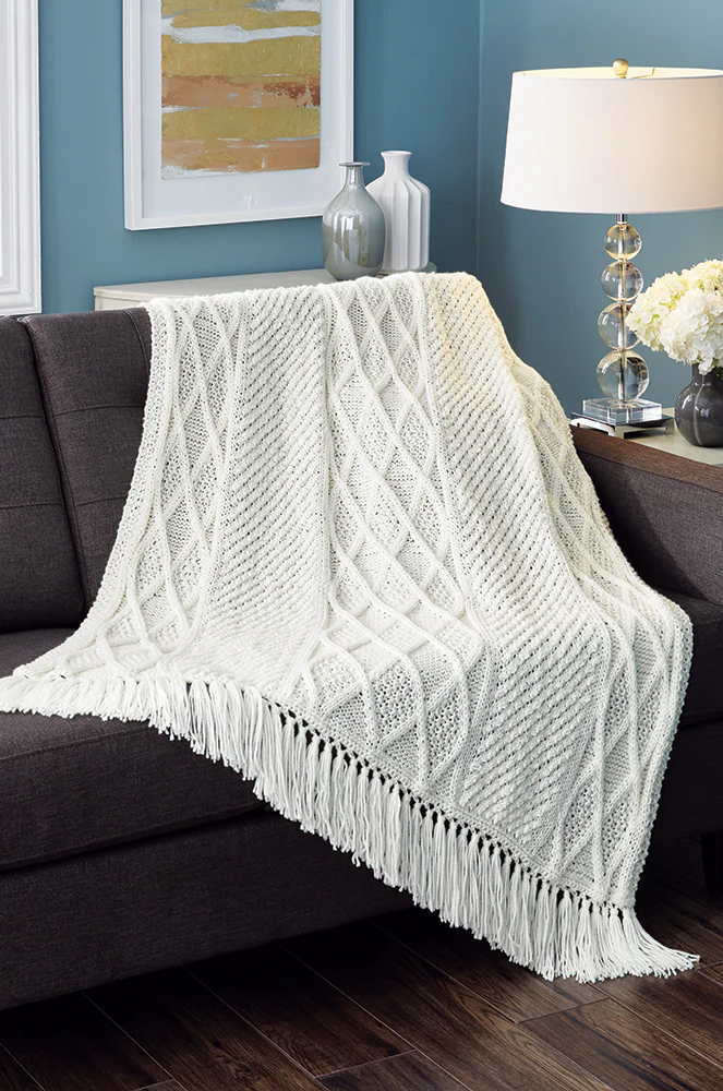 Moss Diamonds Afghan