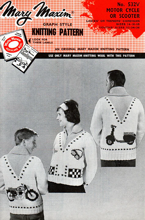 Ladies' or Youth Motorcycle or Scooter Cardigan Pattern - Image 3