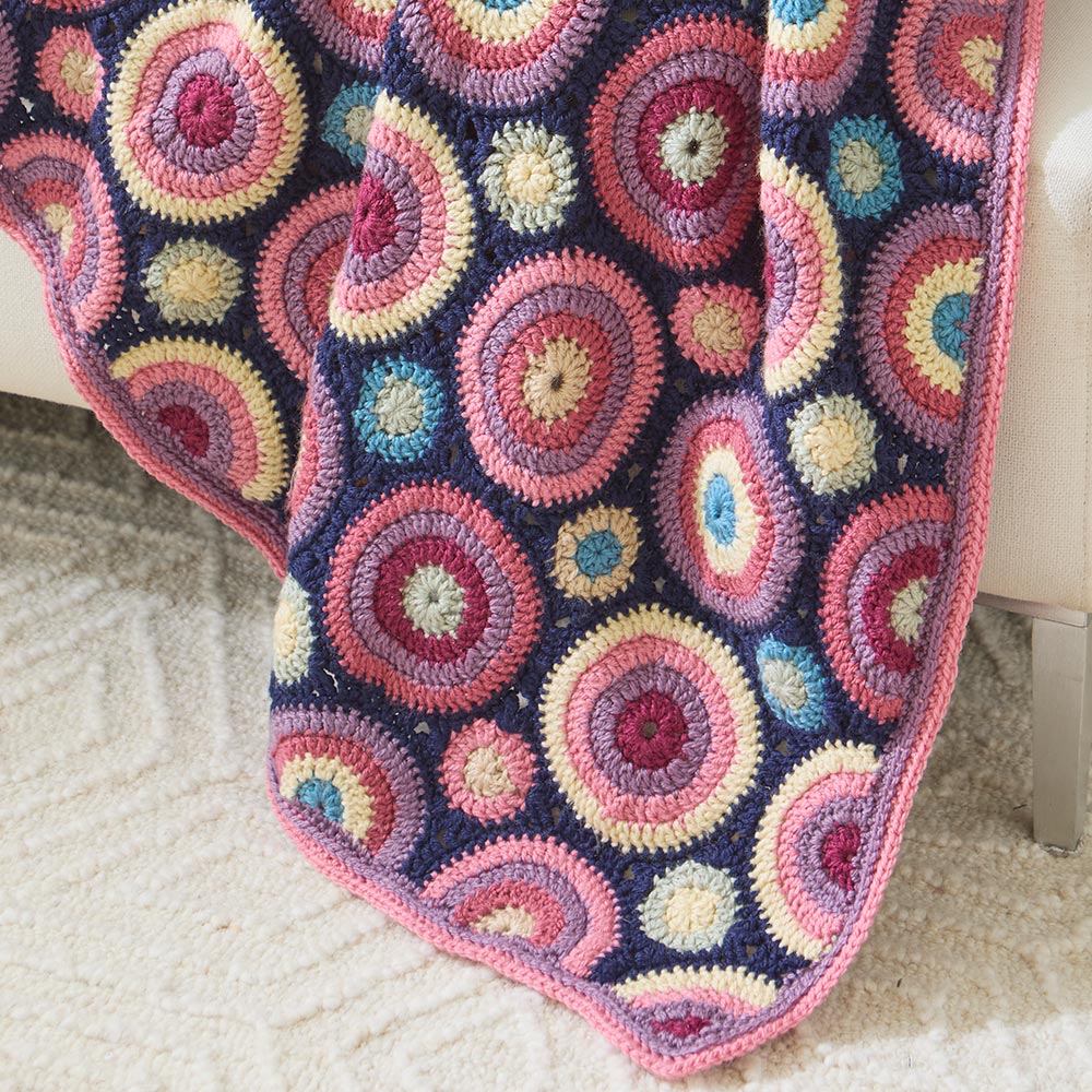 Navy Magic Circles Blanket - Image 2