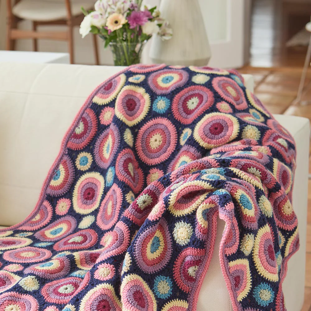 Navy Magic Circles Blanket - Image 3