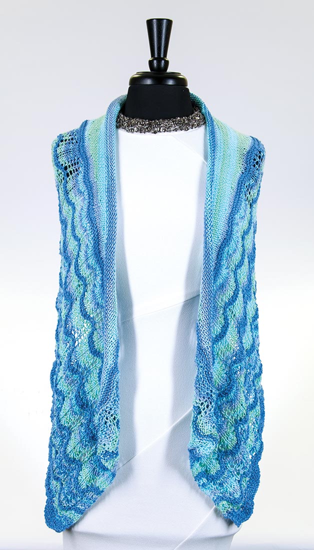 Ocean Waves Crescent Shawl Pattern - Image 2