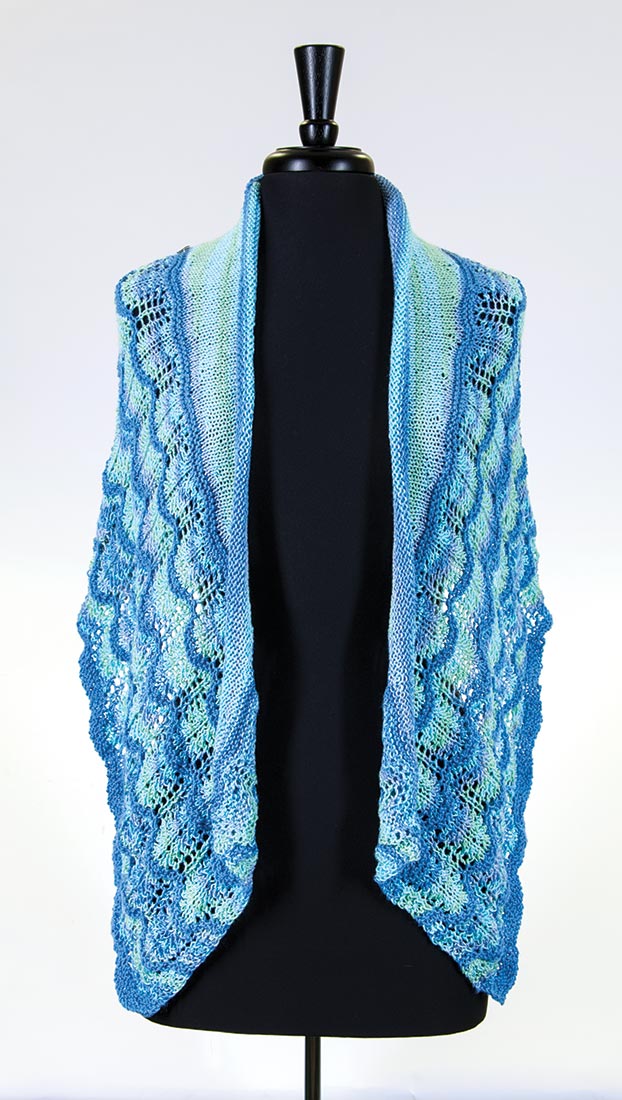 Ocean Waves Crescent Shawl Pattern - Image 3