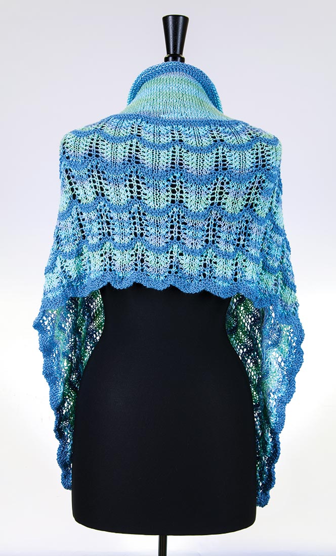 Ocean Waves Crescent Shawl Pattern - Image 4