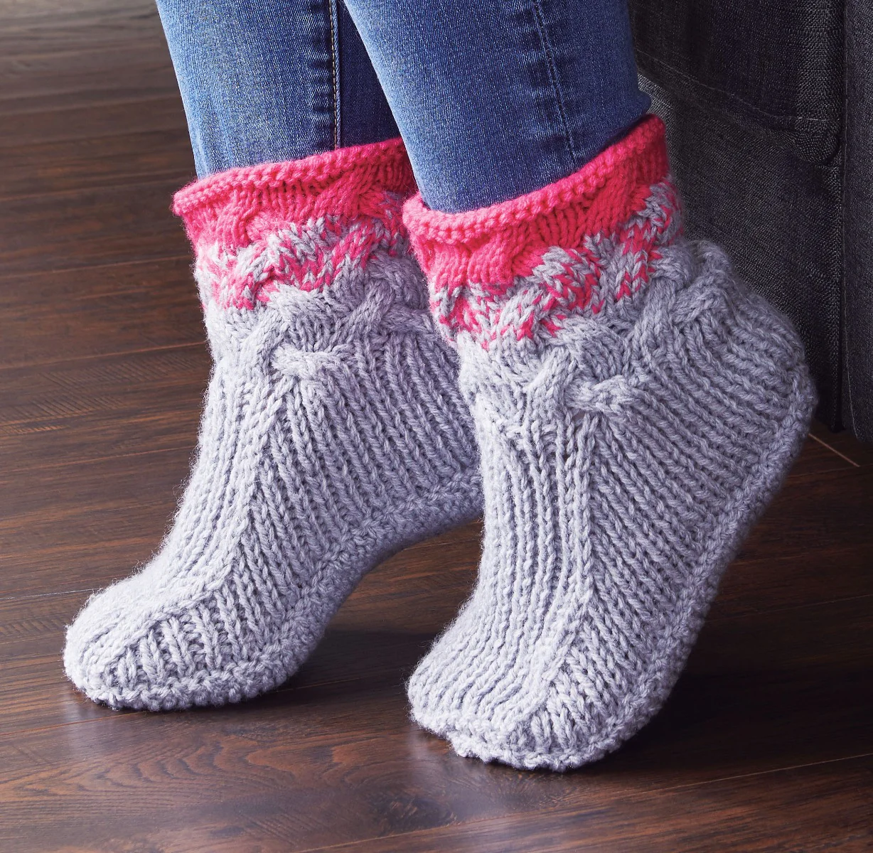Ombre Cuff Slippers Pattern - Image 2