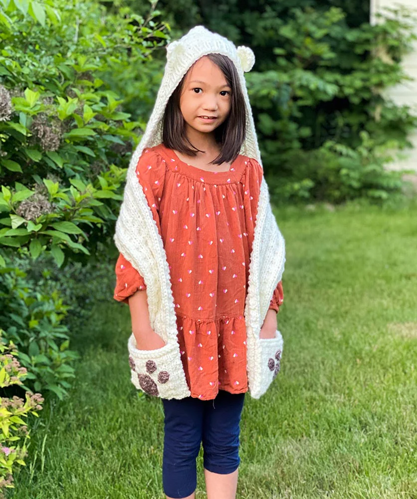 Paw Prints Hooded Scarf Kit - Image 2