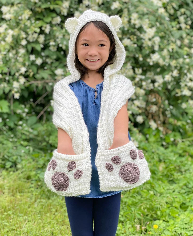 Paw Prints Hooded Scarf Kit - Image 4