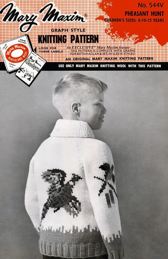 Child's Pheasant Hunt Cardigan Pattern - Image 2