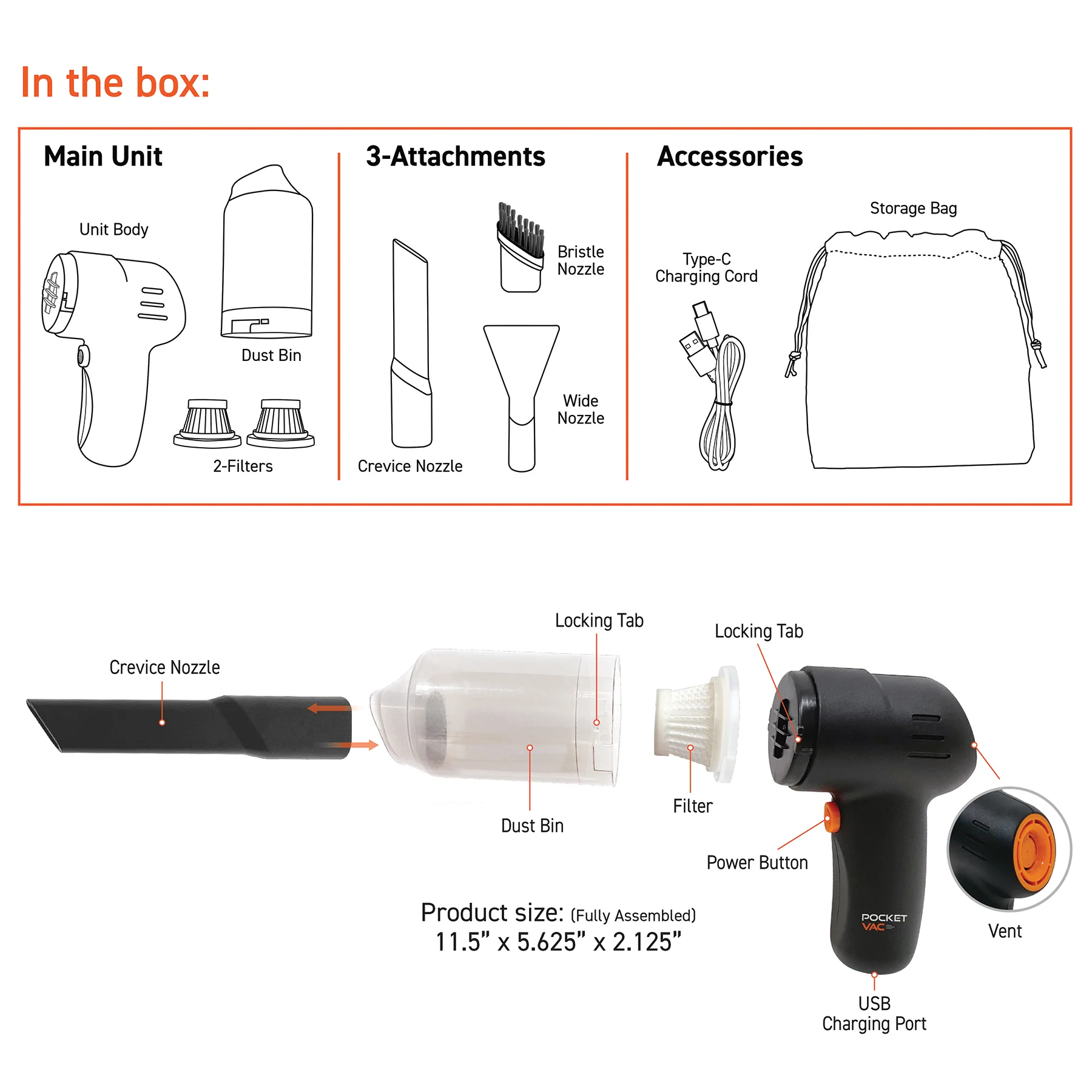 Pocket Vac Cordless Handheld Vacuum - Image 5