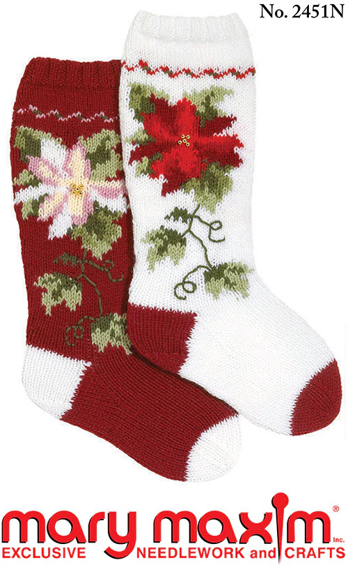 Poinsettia Stockings Pattern - Image 2