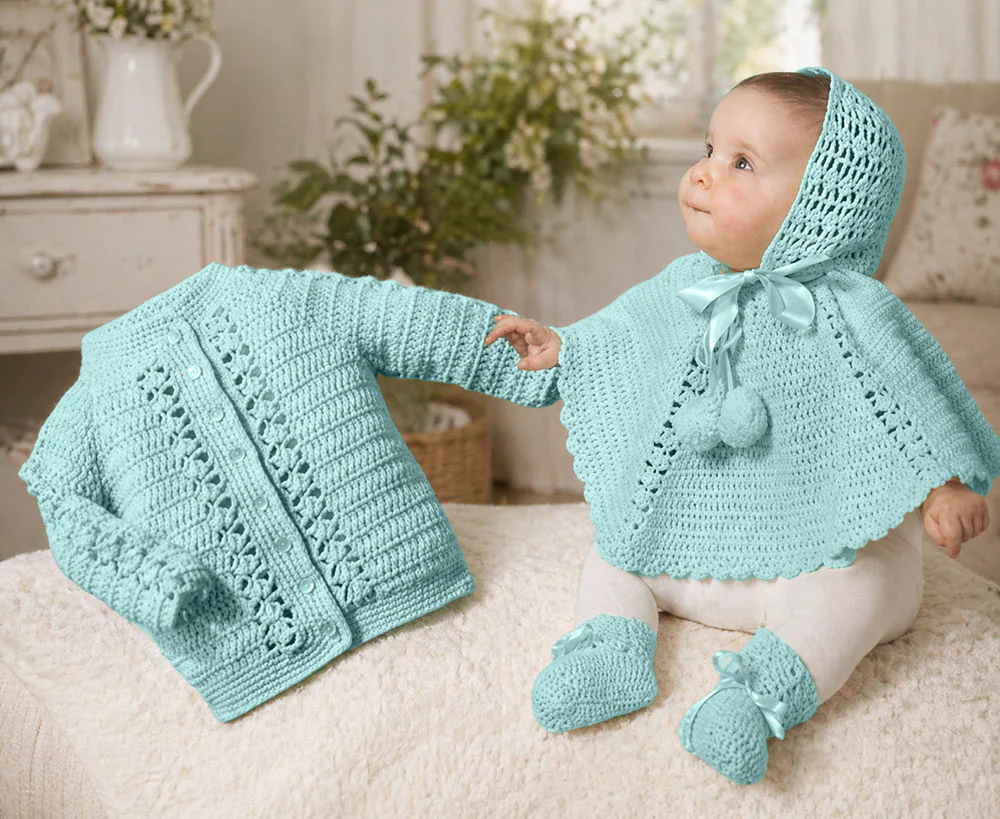 Pram Set and Poncho Pattern - Image 2