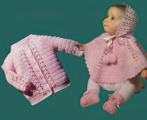 Pram Set and Poncho Pattern - Image 4