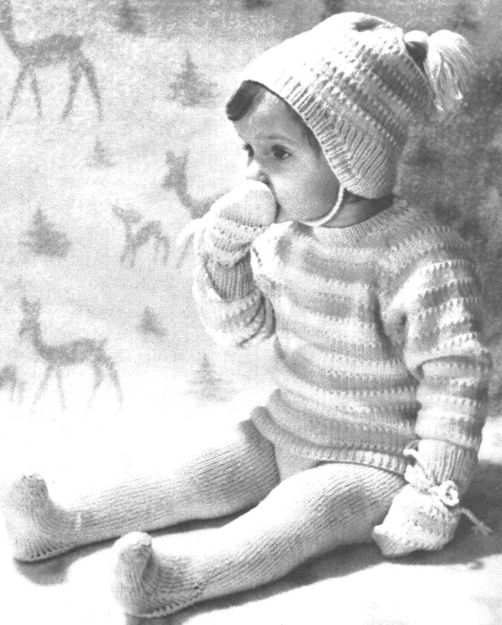 4 Piece Layette Pullover Set Pattern - Image 2