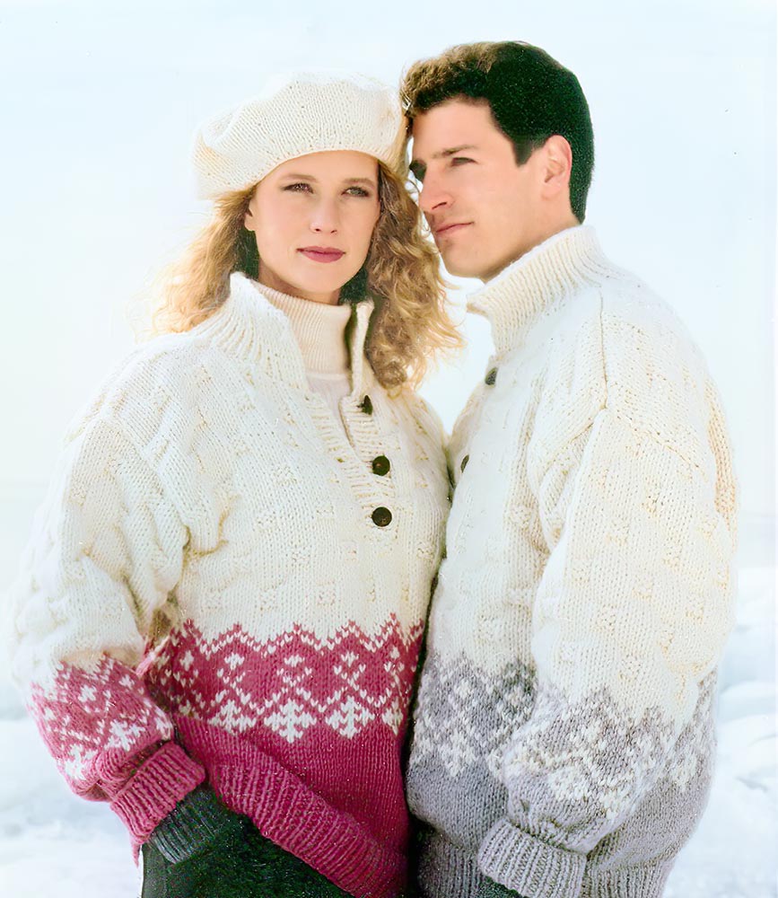 Pullover with Fair Isle Border Pattern - Image 2